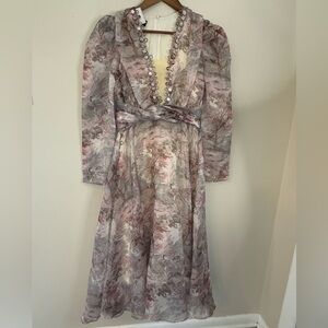 DVC floral Victorian maxi dress SZ LG
